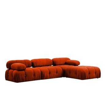 Sofá Rinconera Bubble L1-o1-1r-puf Rojo Teja