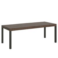 mesa extensible 160420x90 cm everyday premium patas nogal antracita