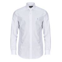 polo ralph lauren camisa manga larga camisa de corte recto en popelin microestampado para hombre