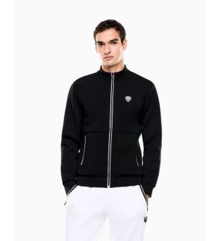 EA7 para hombre. 8NPM19_PJ4EZ Sudadera Train Premium Shield negro (M), Casual, Deportivo, Algodón, Manga larga