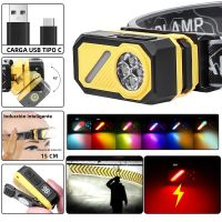 faro con sensor de luz multiple t155 luz lateral rgb con clip para boligrafo iman luz multiusos para senderismo y acampada al aire libre