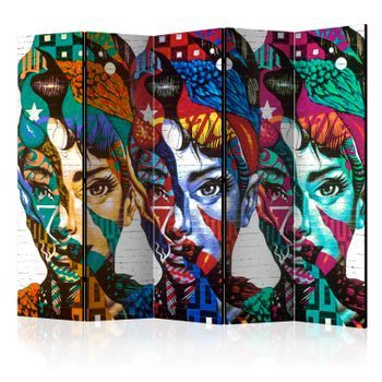 Biombo - Colorful Faces Ii (225x172 Cm)