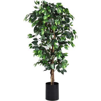Planta Árbol Artificial Con Maceta Costway 24 X 24 X 180 Cm Verde