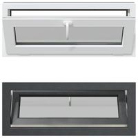 ventana de sotano risor 110 x 40 cm pvc y vidrio vidaxl