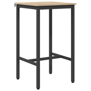 Mesa De Bar 52 X 52 X 90 Cm Madera De Ingeniería Roble Sonoma Vidaxl