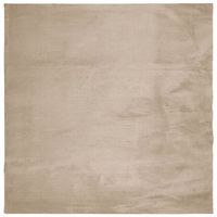 alfombra de pelo corto suave lavable huarte arena 160x160 cm vidaxl