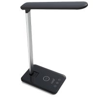 lampara cool fold led con base de carga inalambrica qi negro