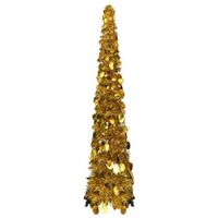 arbol de navidad artificial emergente pet dorado 120 cm vidaxl