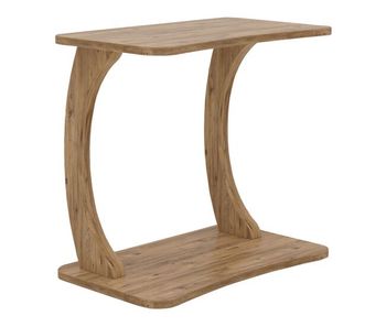 Mesa auxiliar stattela con 4 ruedas 59x35x56 cm - efecto madera [en.casa]