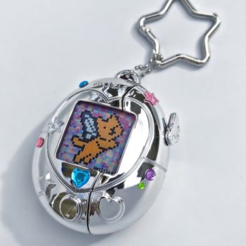 Funda para Auriculares Airpods Pro3 Estilo Tama Got Chi, Linda Funda Transparente de Silicona Suave con Cordón de Dibujos Animados y Adhesivo