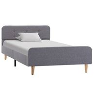 cama individual  estructura de cama sin colchon tela gris claro 90x200 cm cfw83827