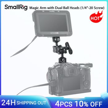 Brazo mágico SmallRig con cabezales de bola duales, tornillo de 1/4”-20, ajuste de rango completo de 360 grados para monitor, luz LED -2070B