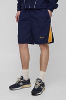pantalon corto tall fruncido con paneles de nailon navy