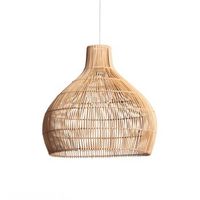 lampara colgante ratan kaikura-m iluzzia textil natural