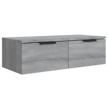 Armario De Pared Madera De Ingeniería Gris Sonoma 68x30x20 Cm Vidaxl