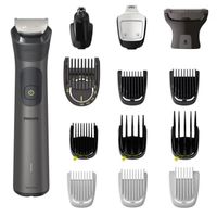 afeitadora corporal multigroom philips  mg794075 uso seco y mojado 9 peines