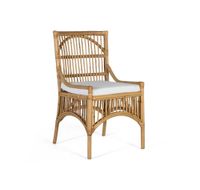 set de dos sillas en rattan y cojin acolchado