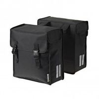 basil alforjas mara 3xl 52 litros poliester impermeable con reflectante negro 38x18x40 cm