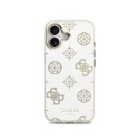 guess funda para iphone 17  carcasa de tpu con magsafe espejo peonias con brillos dorado diseno elegante y ajuste preciso