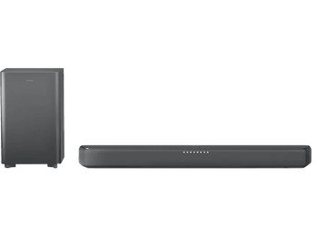 Barra de sonido - Philips TAB5309/10, Bluetooth, Subwoofer Inalámbrico, 120 W, Gris oscuro
