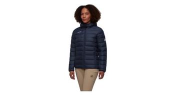 Chaqueta de pluma con capucha mammut waymarker in azul para mujer