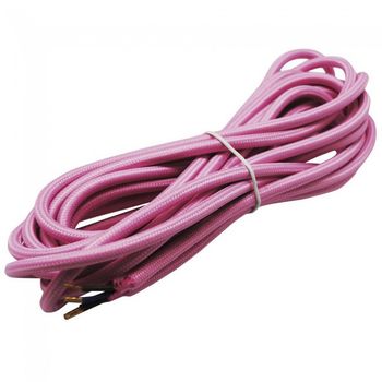 Cable textil rosa