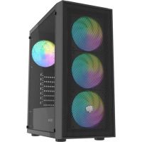 caja pc midi tower fury shobo sh8f argb 4 ventiladores 120mm