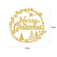 decoracion pared de metal xmasgold-21 oro 60x72 cm