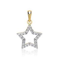 colgante filigrana estrella de oro amarillo