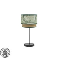 fabrilamp lampara de sobremesa pequena congo 1xe14 negroverde-natural