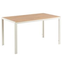 mesa de comedor rectangular en mdf blanco