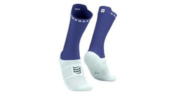 Calcetines compressport pro racing v4 0 bike azul blanco
