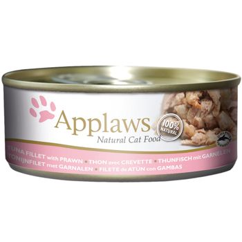 Applaws Cat Food Cans 156g - Tuna / Fish in Broth - Tuna with Prawn 24 x 156g