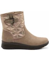de mysoft botin acolchado para mujer 24m555 color taupe