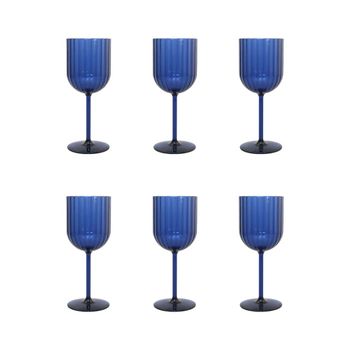 Copas de vino azules en acrílico - lote de 6