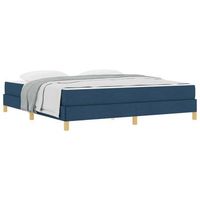cama tapizada  200 x 180 cm  madera - azul