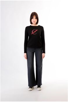 camiseta de manga larga con logo black xs