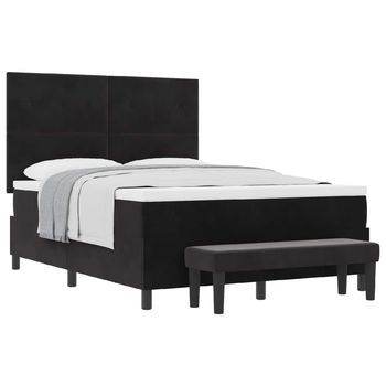 Cama Tapizada 203x140x128 Cm  - Negro