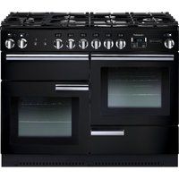 rangemaster prop110ngfgbc gas range cooker - black black