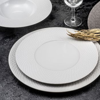 Plato de postre (x6) porcelana blanco