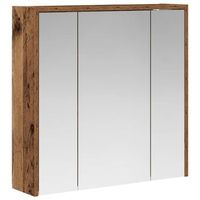 armario con espejo de bano madera vieja 635 x 16 x 625 cm vidaxl
