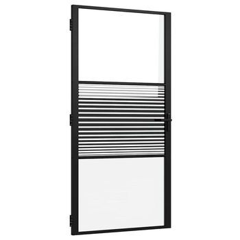 Puerta De Vidrio Rayado Negro 102,5 X 3,5 X 201,5 Cm Aluminio Vidaxl