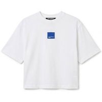 karl lagerfeld tops y camisetas b3w17022 klj reg boxy patch tee para mujer