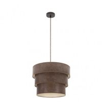colgante triple smile 1xe27 marronoxido regx40x40 cm