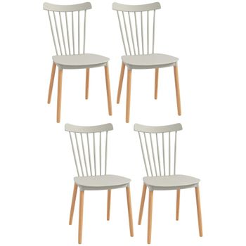 Sillas de comedor 48x52.5x83 cm gris