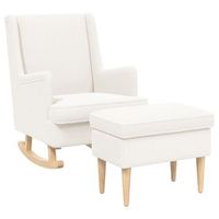 sillon con pouf 2 uds crema boucle vidaxl