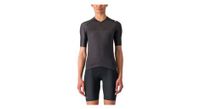 maillot de manga corta castelli espresso para mujer negro