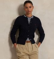 polo ralph lauren para mujer 211971868008 cardigan de algodon en punto de ochos marino s casual