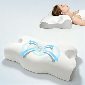 Almohada De Belleza De Recuperación Lenta, Almohada De Soporte Cervical Para Dormir De Lado Con Forma Irregular, Tamaño Individual Para Adultos.