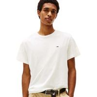 tommy jeans camiseta cotton basic t-shirt ecru para hombre